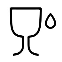 Wine glass with water droplet icon