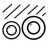 Two plates being rinsed icon