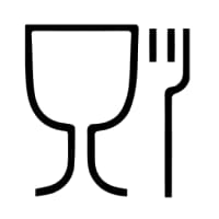Wine glass and fork icon