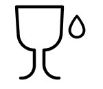 Wine glass with water droplet icon