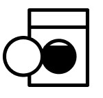 Dryer with door open icon