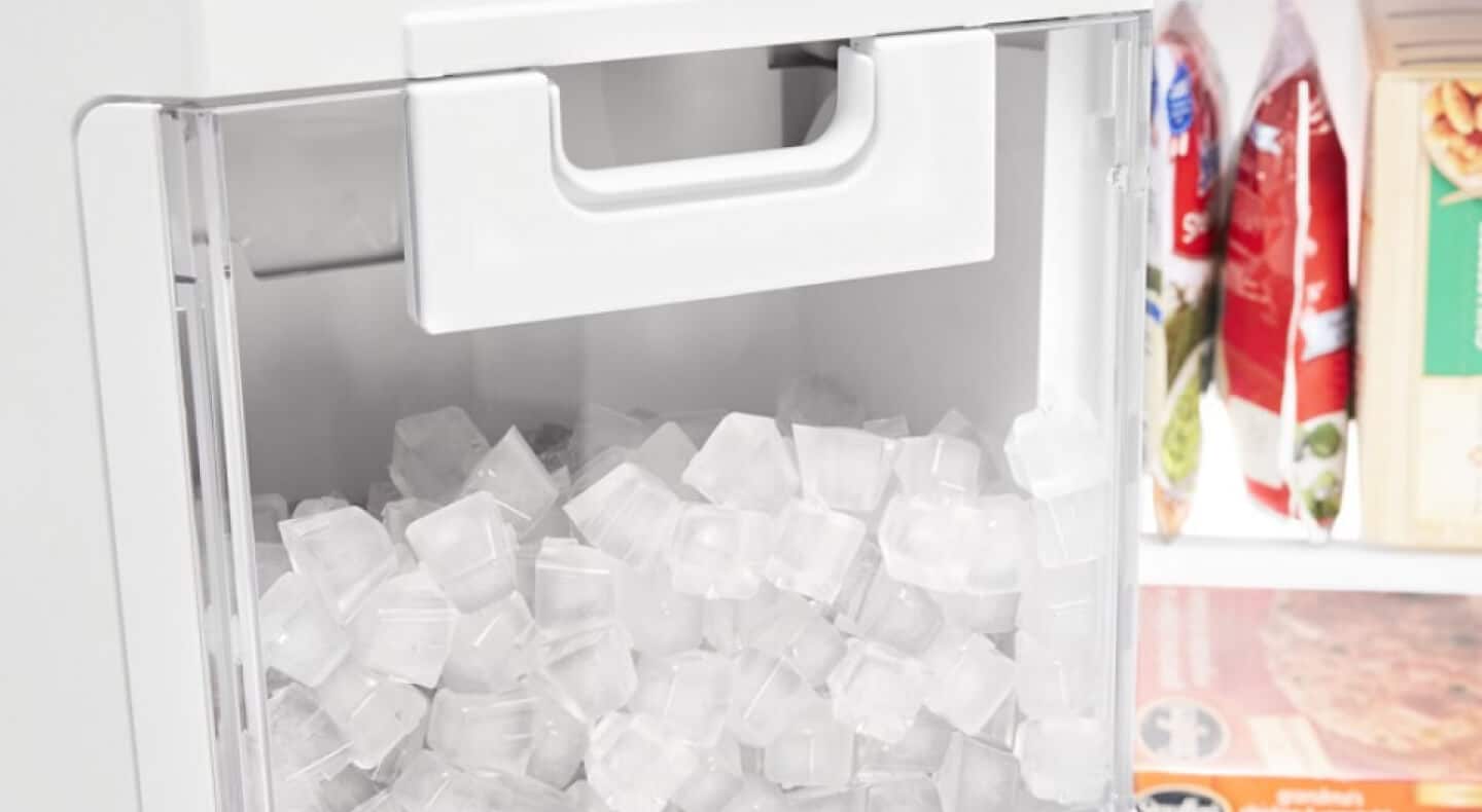 Close up of an ice maker