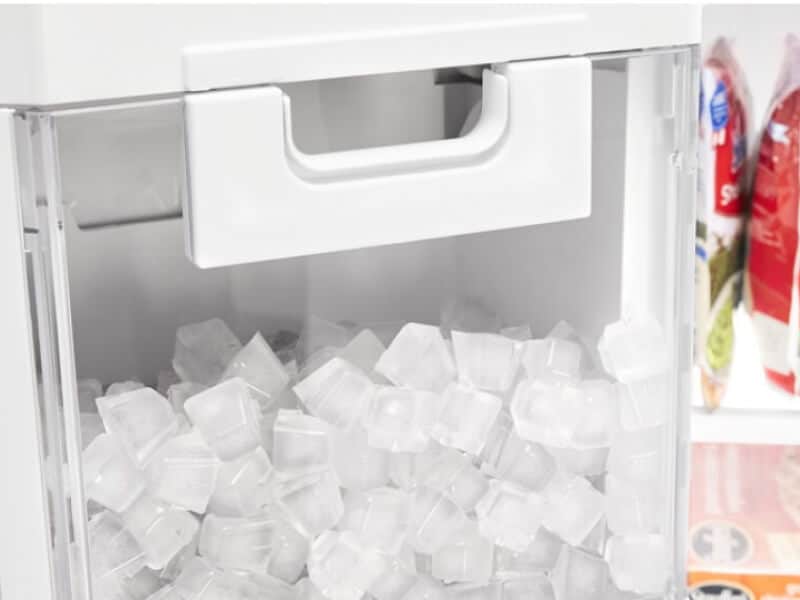 Close up of an ice maker