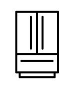 French door refrigerator icon