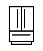 French door refrigerator icon