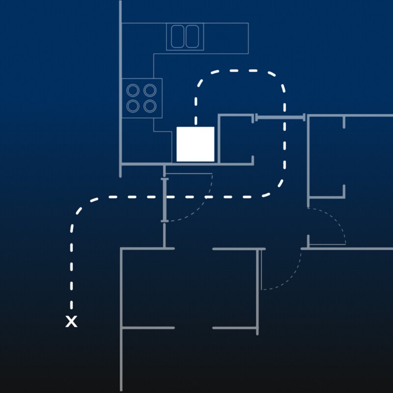 Diagram of refrigerator delivery route indicator