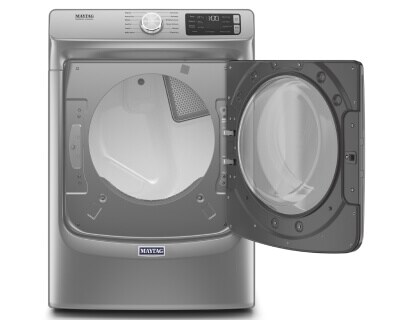 Maytag® front load dryer with door open