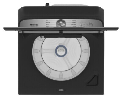 Maytag® top load washing machine with lid open