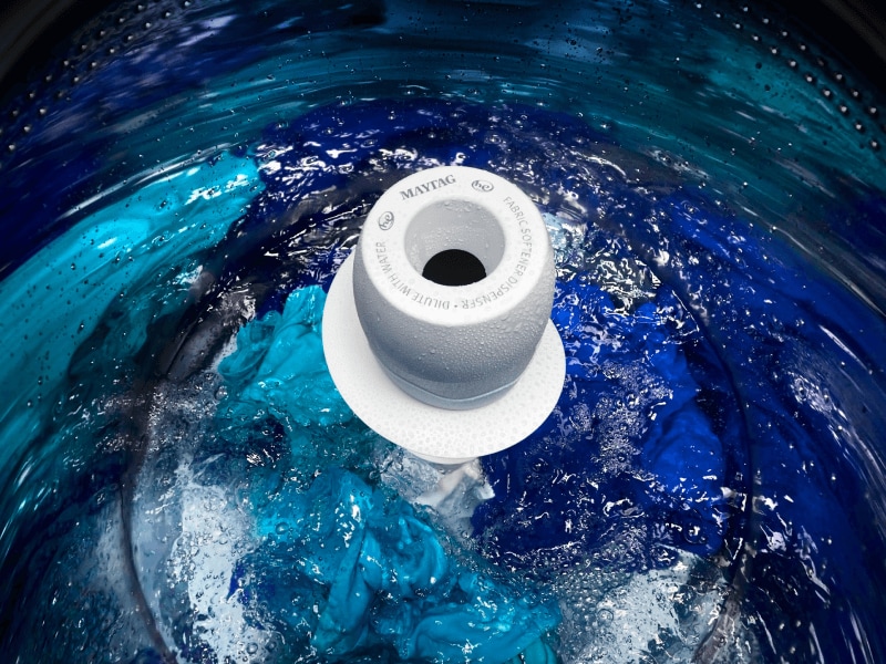 An agitator washer in action An agitator washer in action