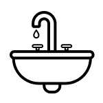 Dripping sink icon