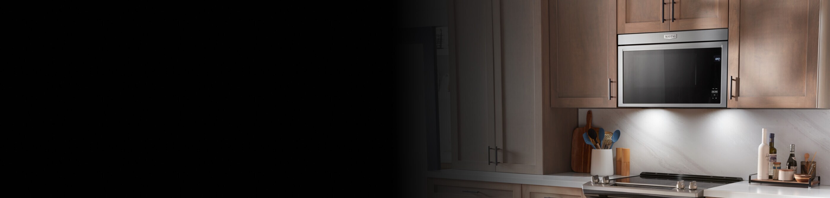 Kitchen with stainless steel appliances