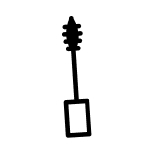 A mascara wand