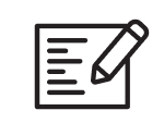 A piece of lined paper next to a permanent marker