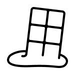 A partially melted chocolate bar