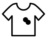 A hair dye stain on a t-shirt