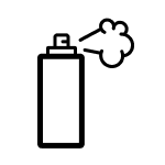 A puff of spray paint