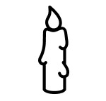 A candle with dripping wax on it