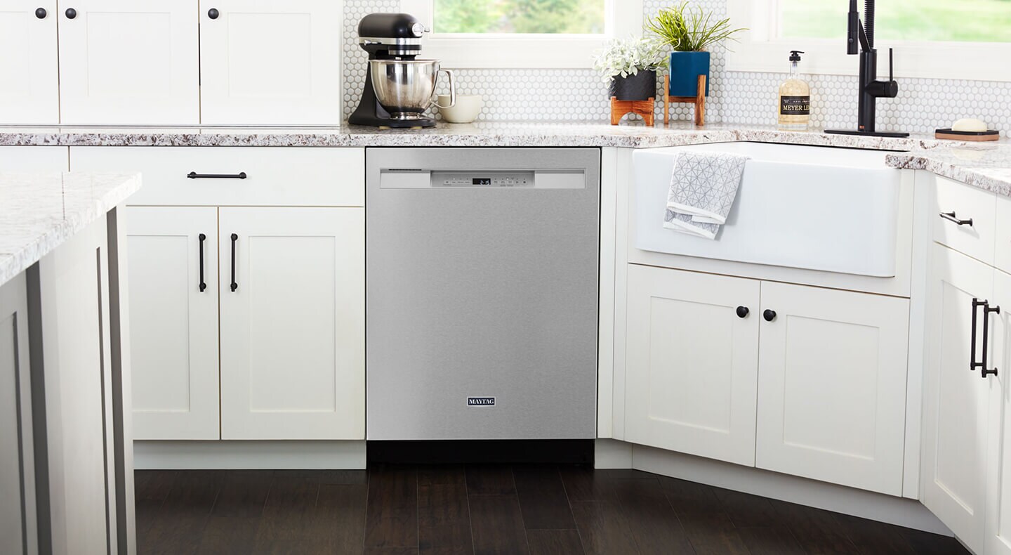 A Maytag® dishwasher in a kitchen
