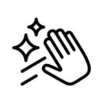 Hand wiping icon
