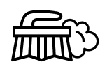 Scrub brush icon.