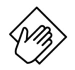 Hand wiping cloth icon