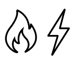 Gas and electric icon