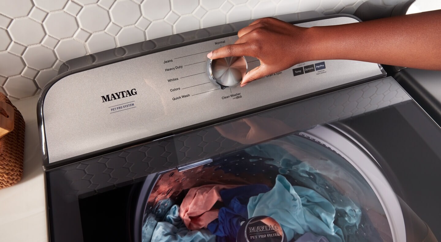 Maytag® Pet Pro Top Load Washer with close inside the drum