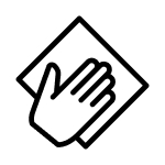 Hand wiping cloth icon