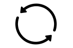 A circular arrow icon