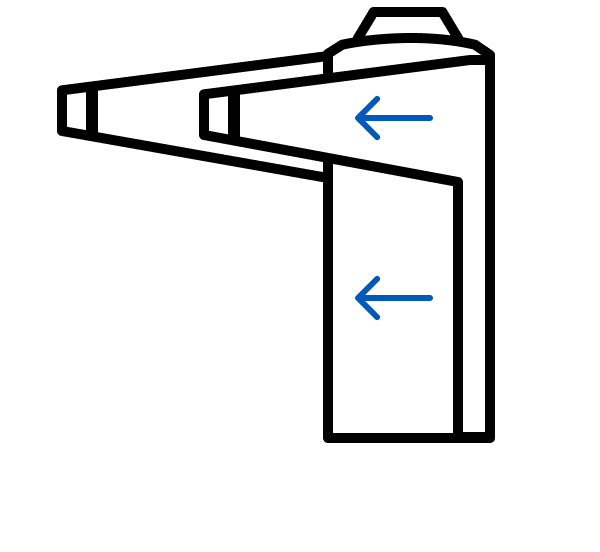 Folding dress shirt icon