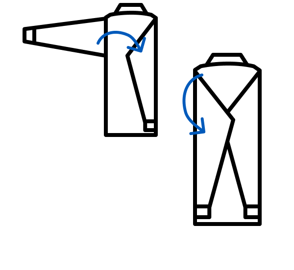 Folding dress shirt icon