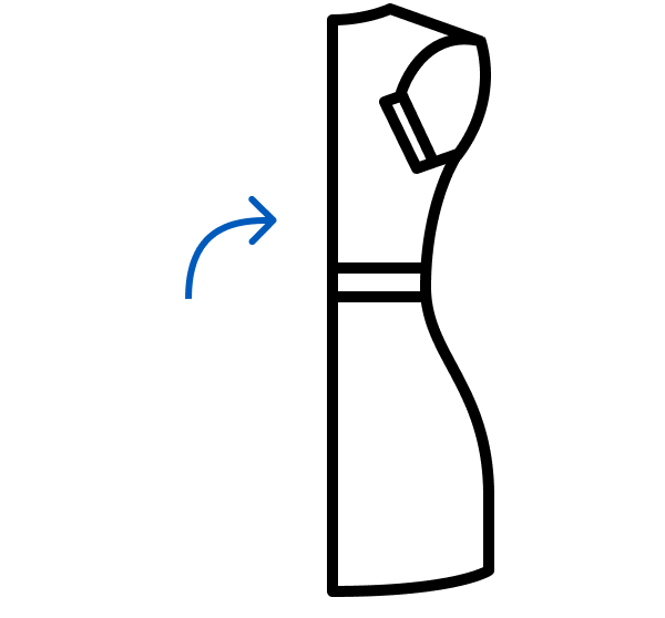 Folding dress icon