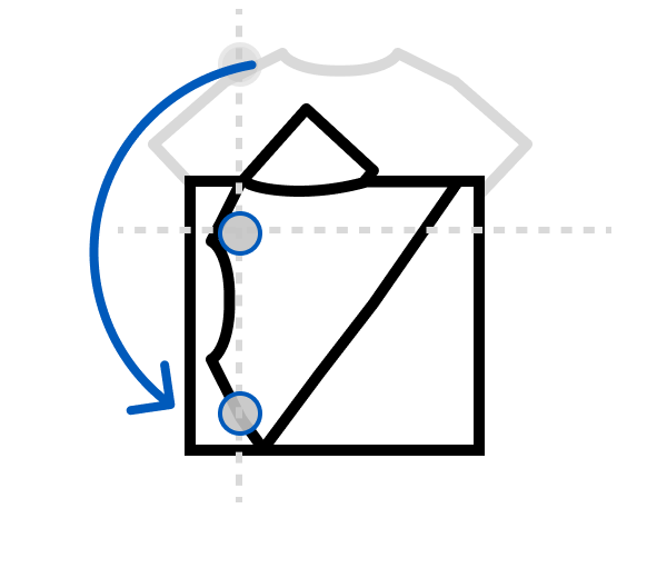 Folding t-shirt icon