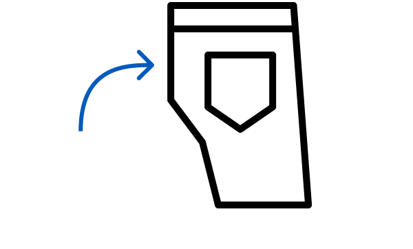 Folding shorts icon
