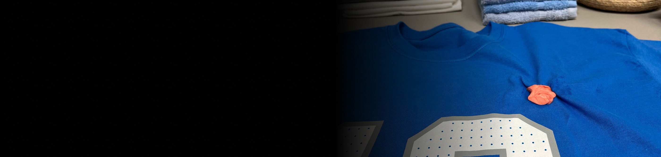 Gum on a blue jersey