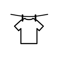 Line dry icon