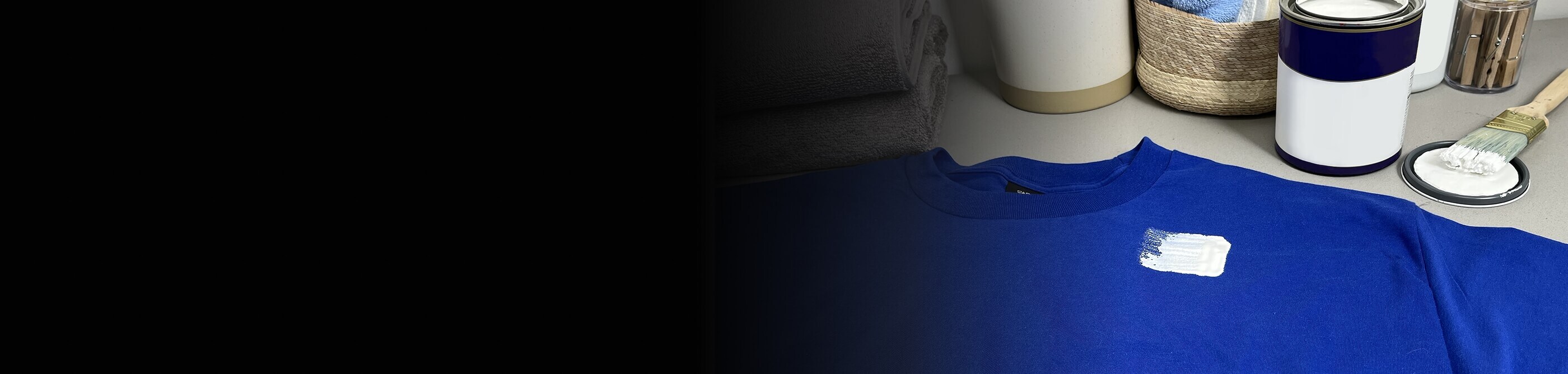 Paint on a blue shirt