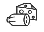 Meat and cheese icon