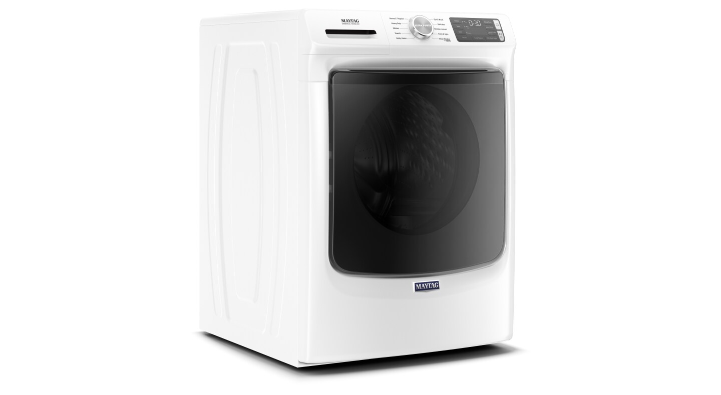 White Maytag® front load washing machine White Maytag® front load washing machine