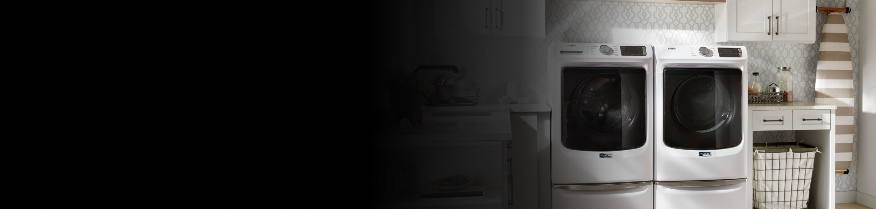 White Maytag® front load washing machine