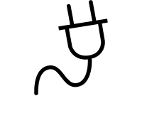 Power cord plug icon