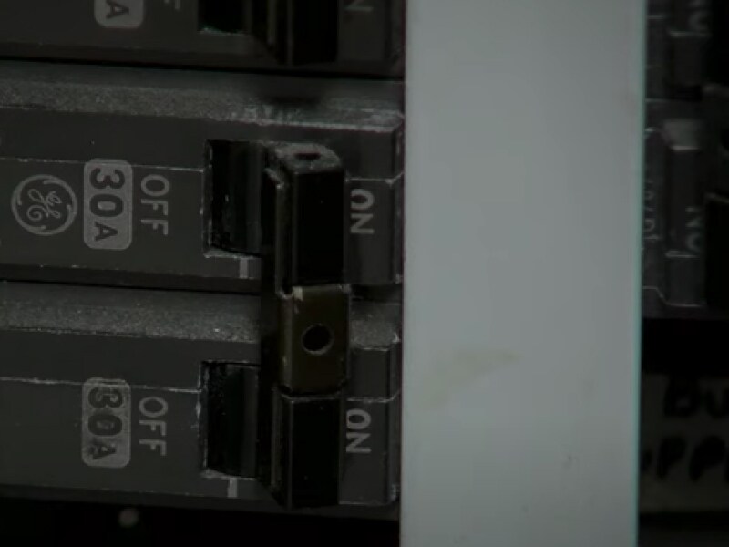 A closeup of a circuit breaker A closeup of a circuit breaker