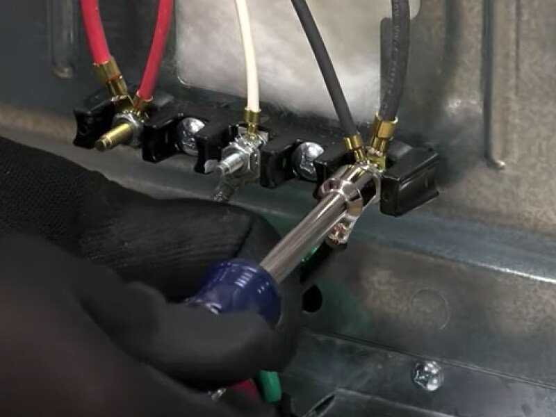 A closeup of stove power cords A closeup of stove power cords