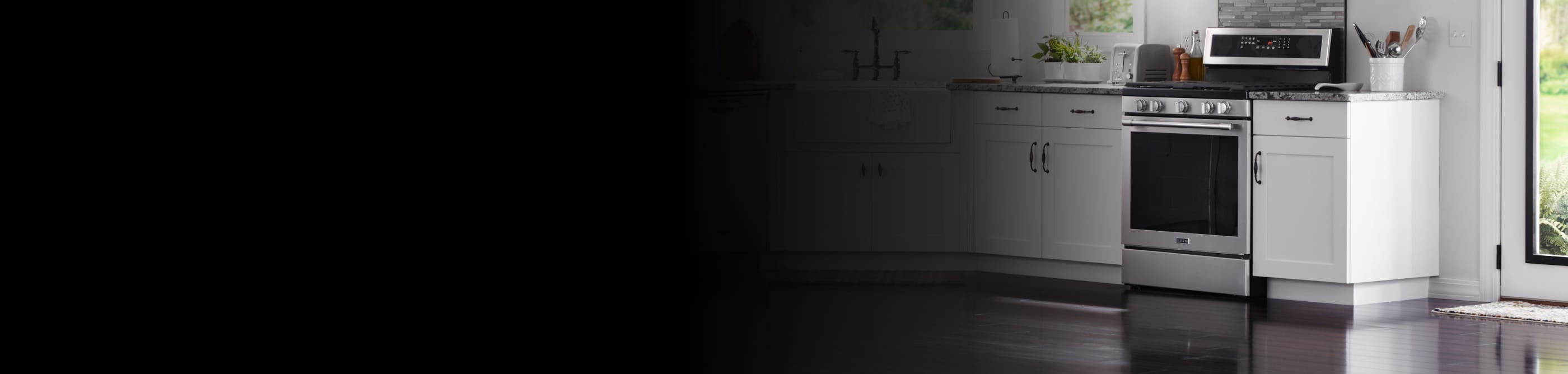 A Maytag® stove in a modern kitchen