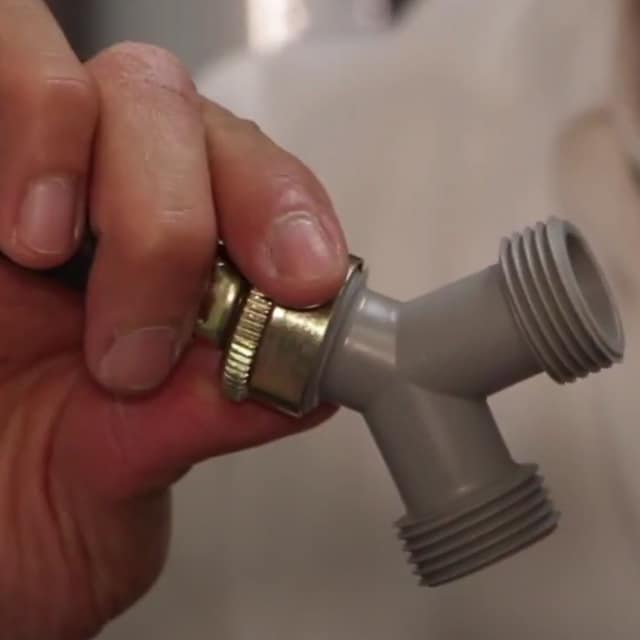 A y-connector for water inlet hoses