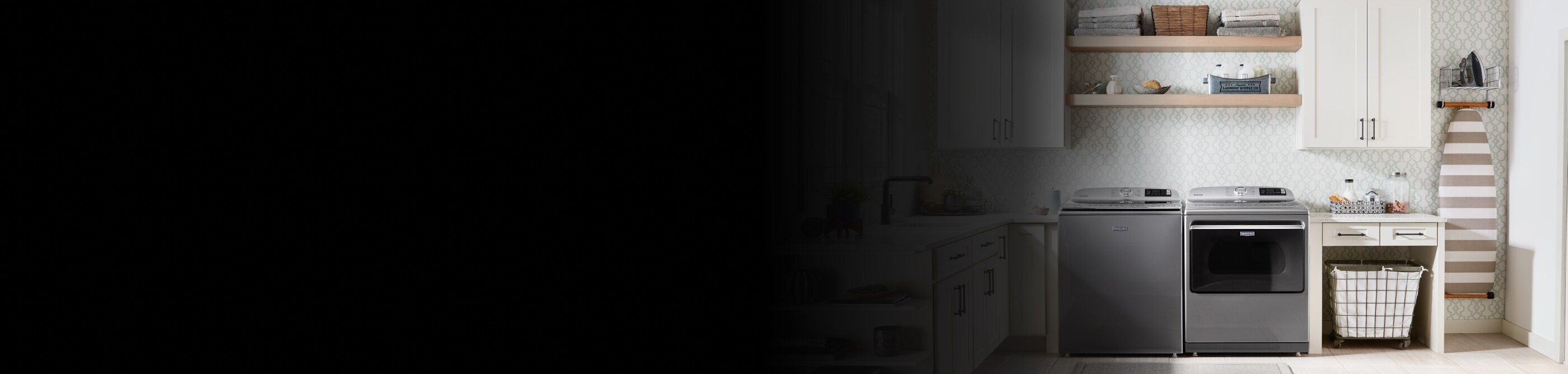 A Maytag® top load washer and dryer set