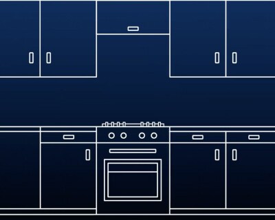 A modern kitchen layout.