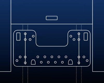 Aligning the mounting plate to the wall.