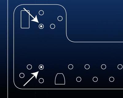A close-up of the mounting plate.