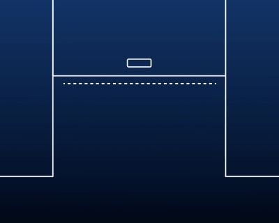 The cutout area for an over-the-range microwave.